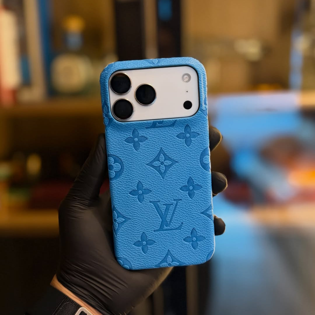 Luxury Embossed Monogram Protective Case for iPhone 12-17