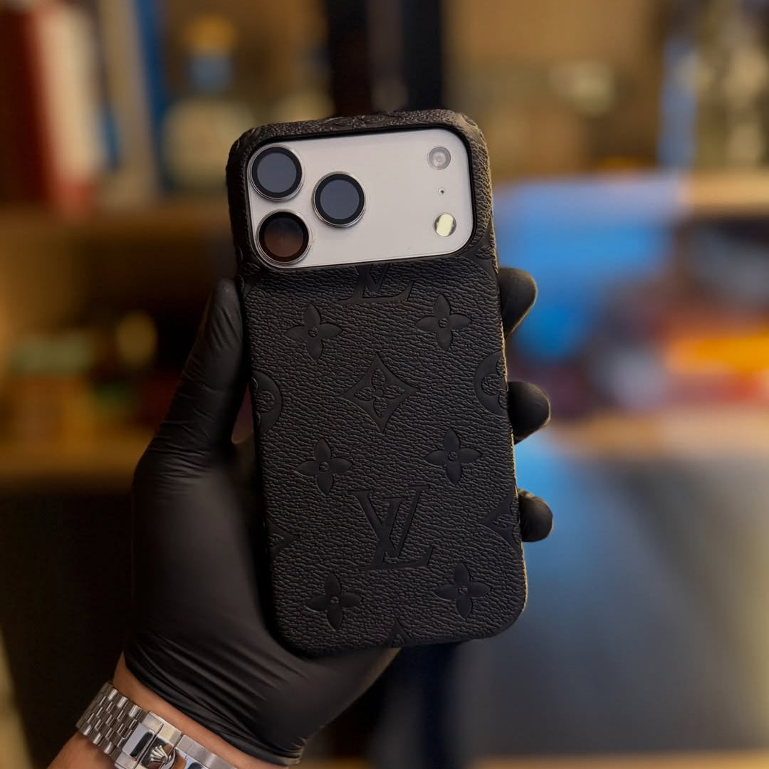 Luxury Embossed Monogram Protective Case for iPhone 12-17