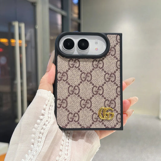 Luxury GG Supreme Monogram Canvas Case for iPhone Duo