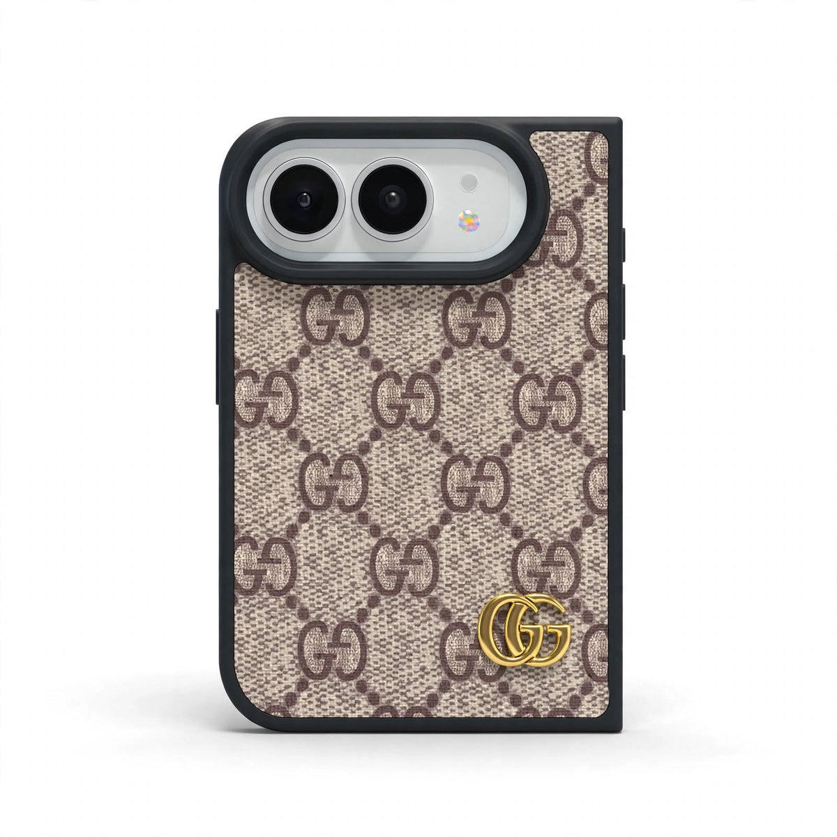 Luxury GG Supreme Monogram Canvas Case for iPhone Duo