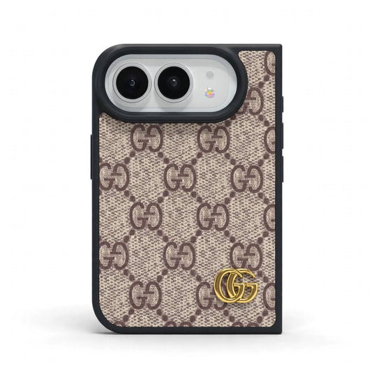 Luxury GG Supreme Monogram Canvas Case for iPhone Duo