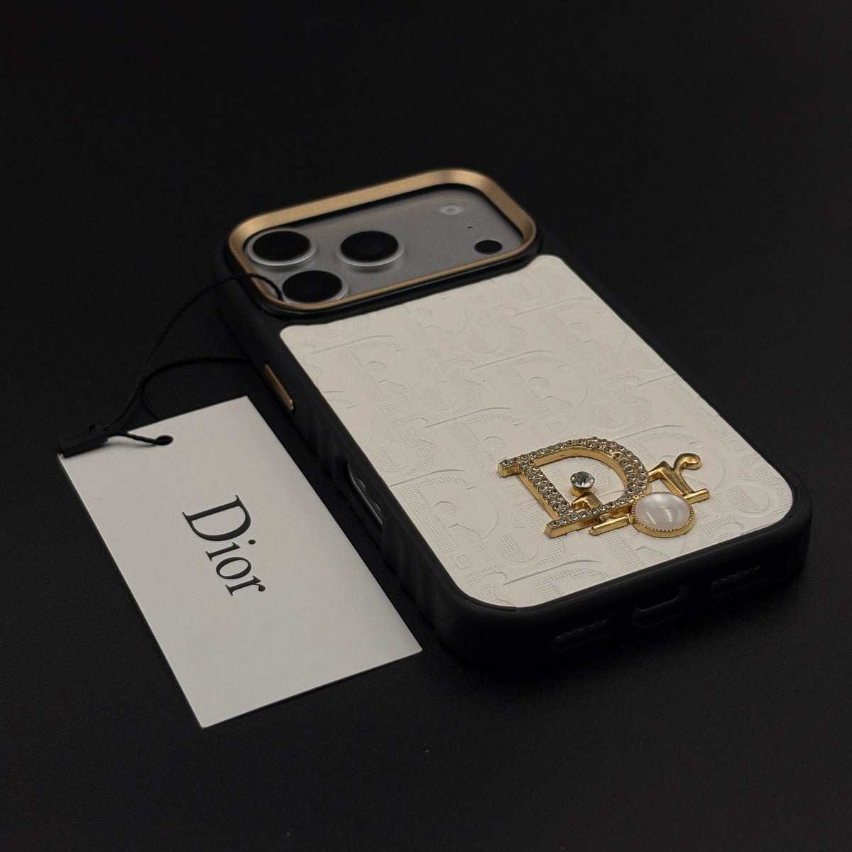 Classic Embossed Jeweled Style Emblem Case - iPhone 13-18 Pro & Pro Max