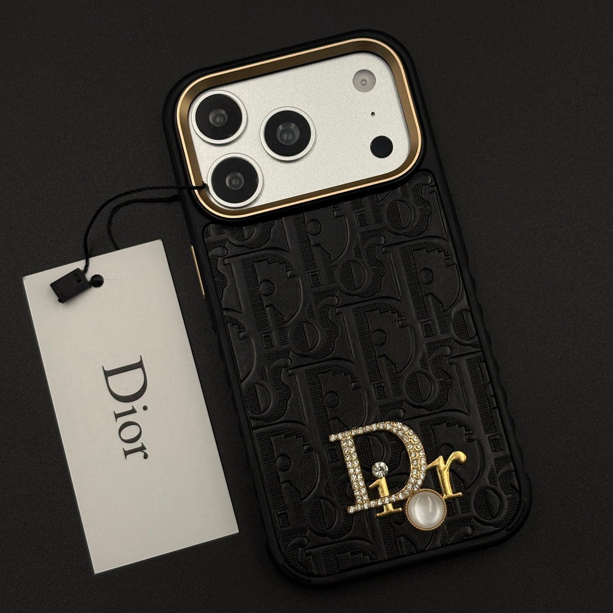 Classic Embossed Jeweled Style Emblem Case - iPhone 13-18 Pro & Pro Max