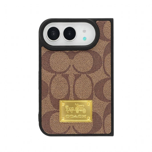 Luxury Premium CH Monogram Canvas Case for iPhone Duo