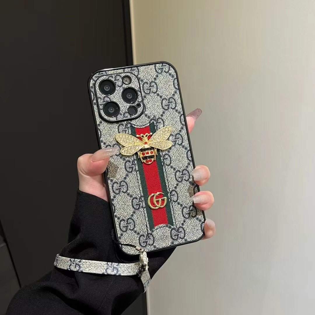 Bee Trendy Phone Case For iPhone With Hand Holder Roxy New 2