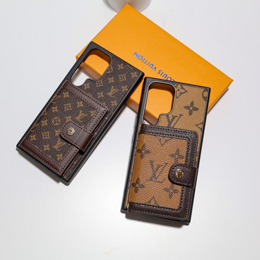 Leather Louis Vuitton Designer Wallet Phone Case for Samsung Galaxy S22-26 Series