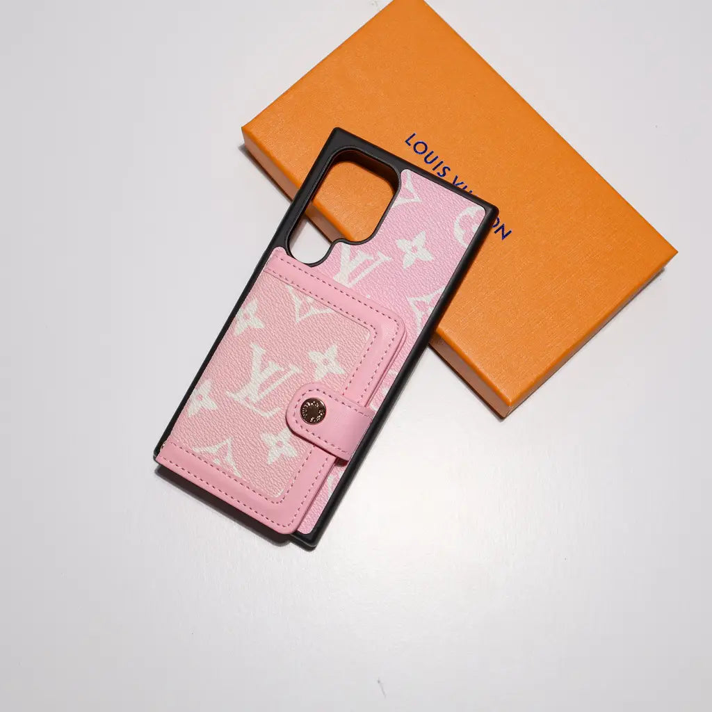 Leather Louis Vuitton Designer Wallet Phone Case for Samsung Galaxy S22-26 Series
