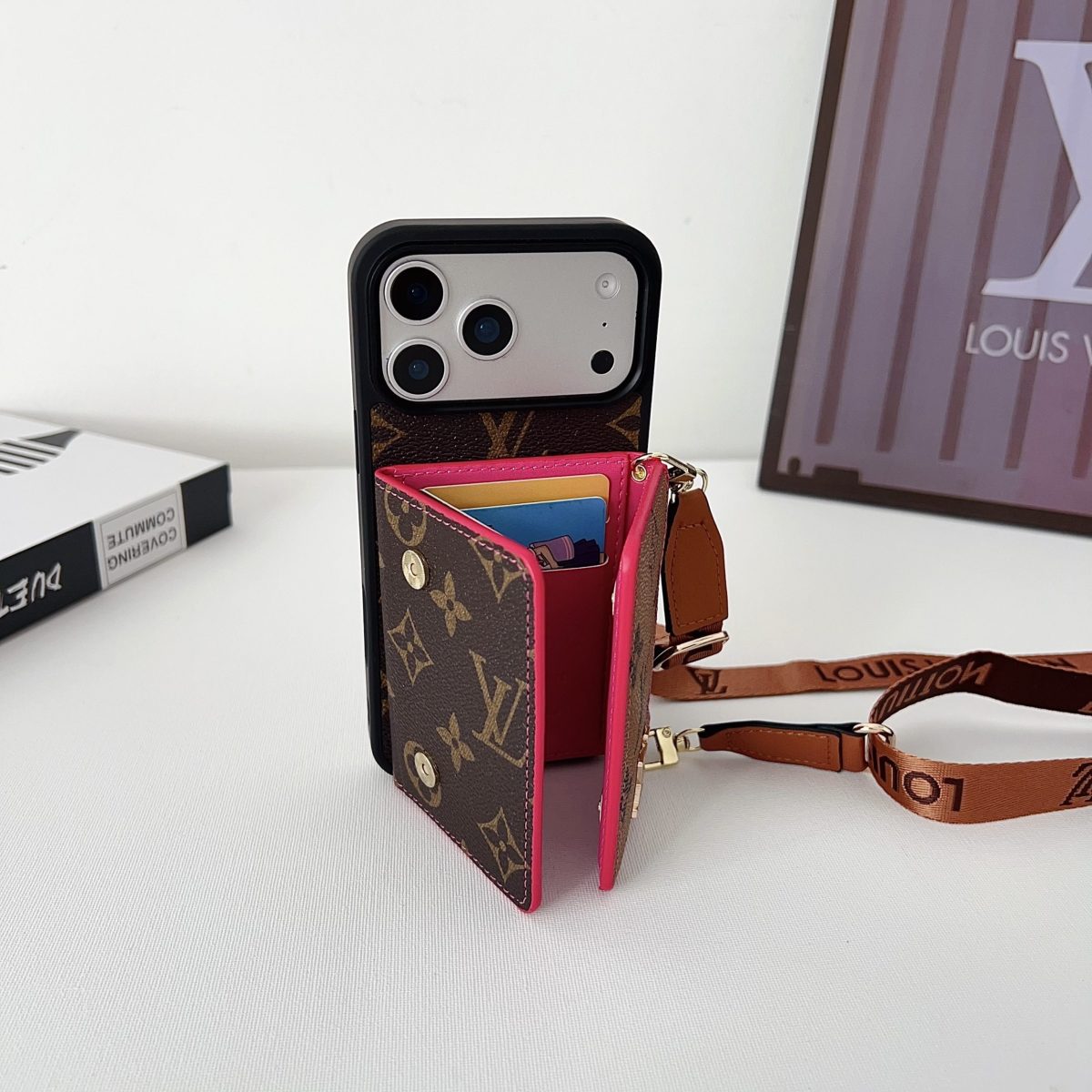 Luxury Leather Wallet Card Holder Phone Case For iPhone 13-17