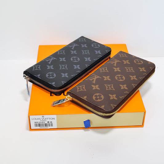 Luxury Louis Vuitton Monogram Long Wallet Zipper Closure