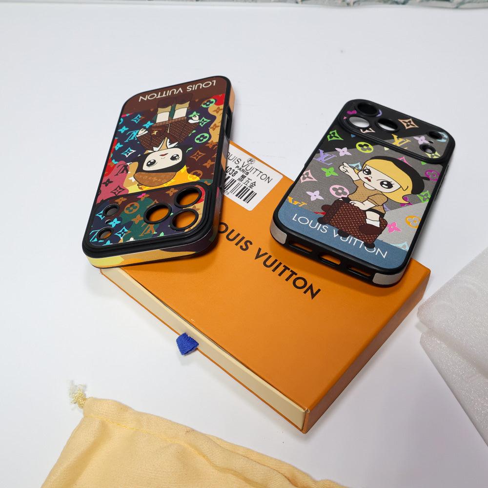 Luxury Monogram Anime Style Case for iPhone 13-17
