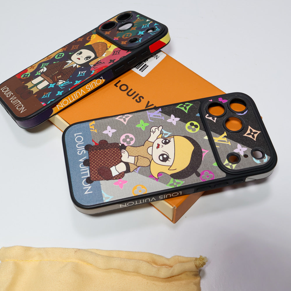 Luxury Monogram Anime Style Case for iPhone 13-17