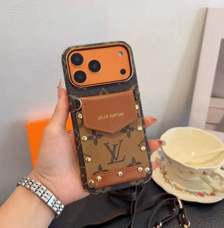Luxury Phone Case with Strap For iPhone 12-17