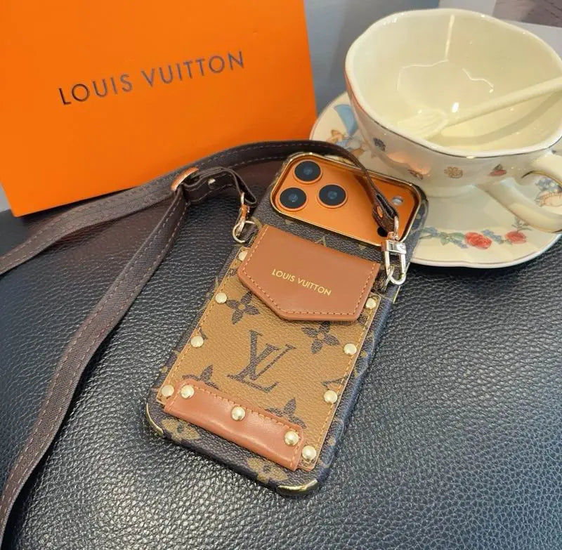 Luxury Phone Case with Strap For iPhone 12-17