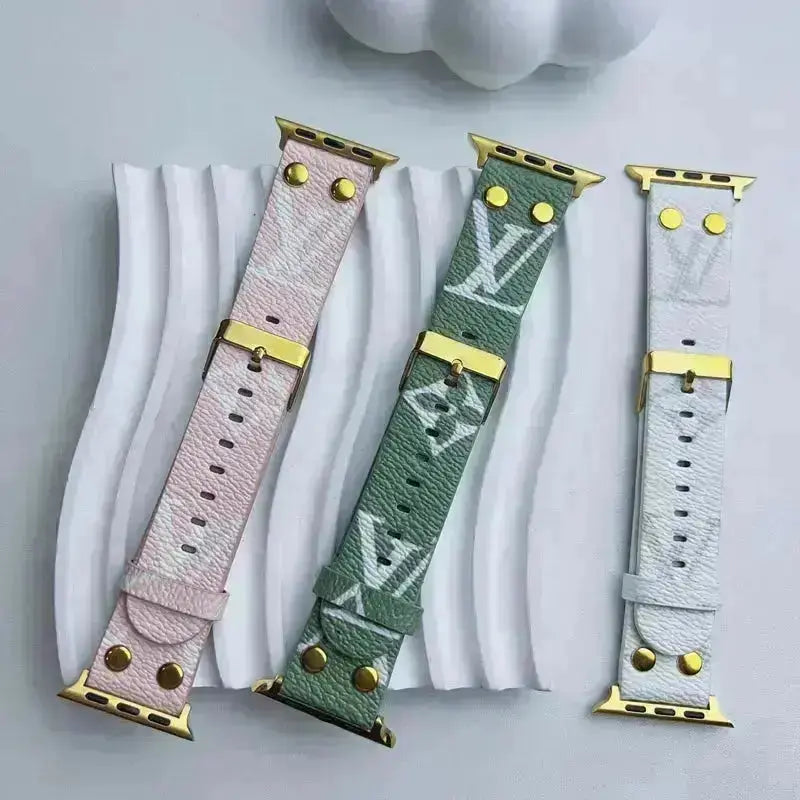Louis Vuitton Apple Watch Band Monogram with Gold