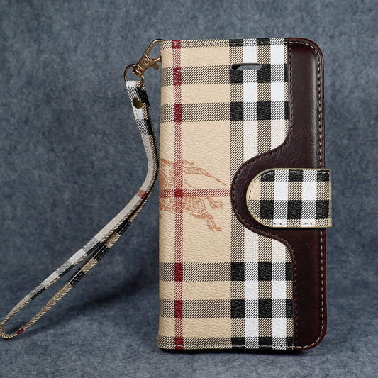 Burberry Phone Case Wallet Style For iPhone 12-17