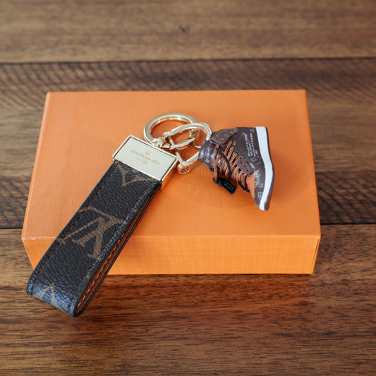 Loui Vuitton Key Chain Dupe Brown Monogram Sneakers