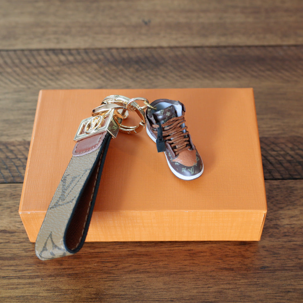 Loui Vuitton Key Chain Dupe Brown Monogram Sneakers