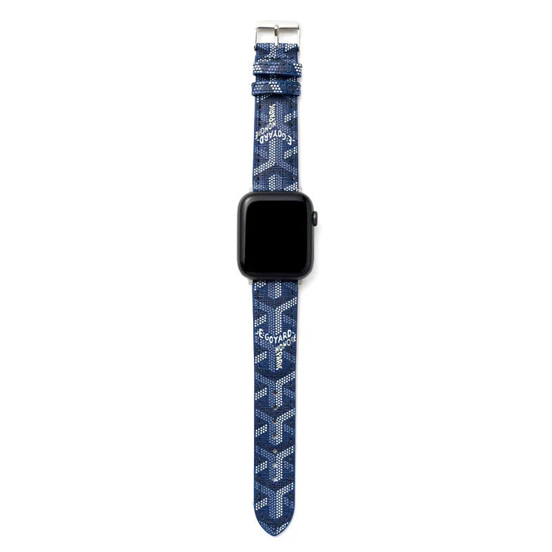 Luxury Blue GYD Monogram Watch Strap for Apple Watch