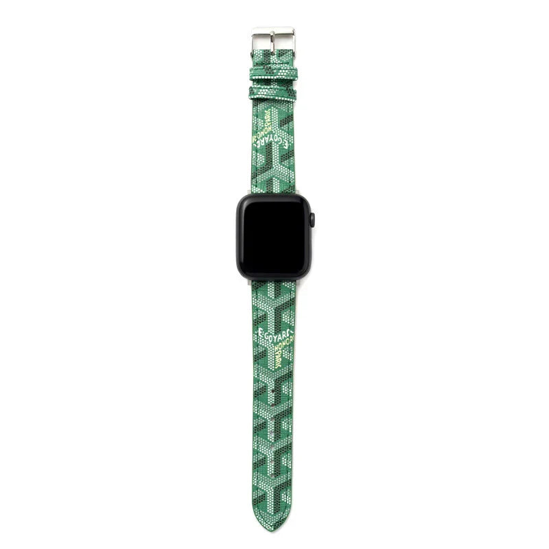 Luxury Green GYD Monogram Watch Strap for Apple Watch
