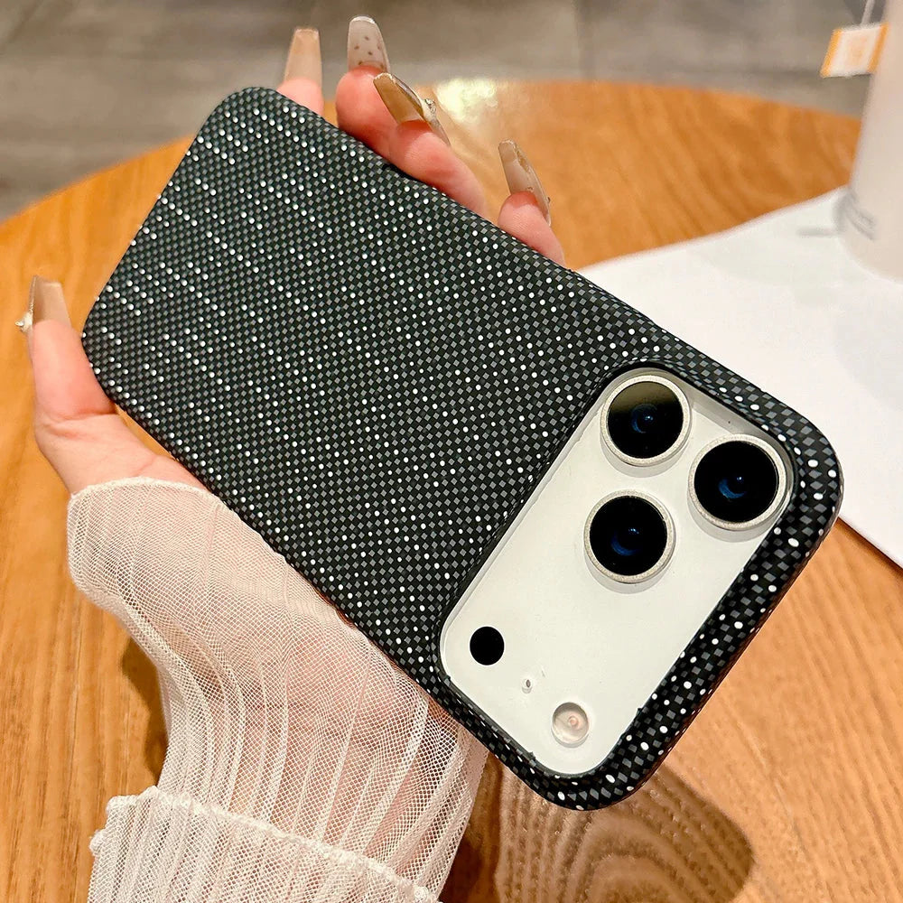 Luxury carbon fibre magsafe charging phone case for iPhone 17/16/15 THEROXYMOB