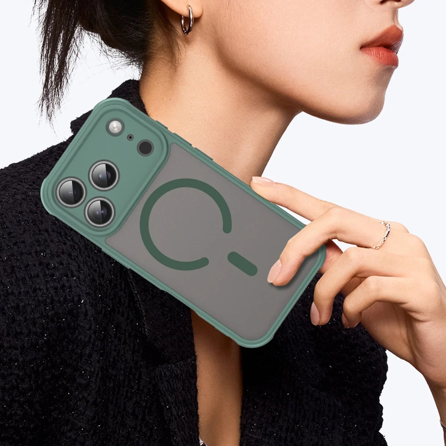Shockproof Skin feel Matte Translucent Magnetic Case For iPhone 17 /16 /15 /14 THEROXYMOB