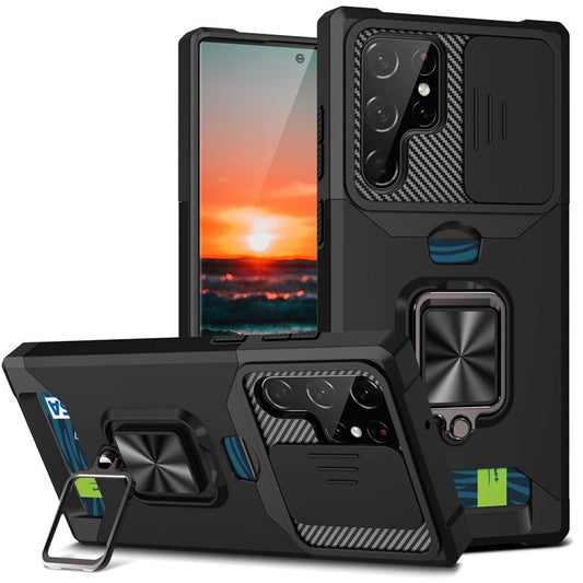 Armor Case With Card Solt for Samsung Galaxy S 25 S24 S23 Luxury_Covers