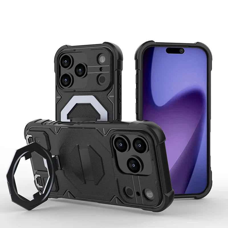 Magsafe Magnetic Metal Bracket Phone Case Fall prevention Lanyard Back Cover For iPhone17 /16 /15 /14 THEROXYMOB
