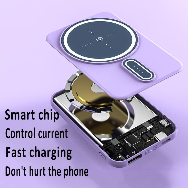 20000mAh Magnetic Power Bank Mini Portable Fast Charging Luxury_Covers
