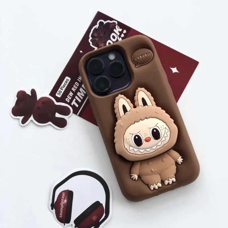 Cute 3D Labubu Cute Phone Case For iPhone 16 15 14