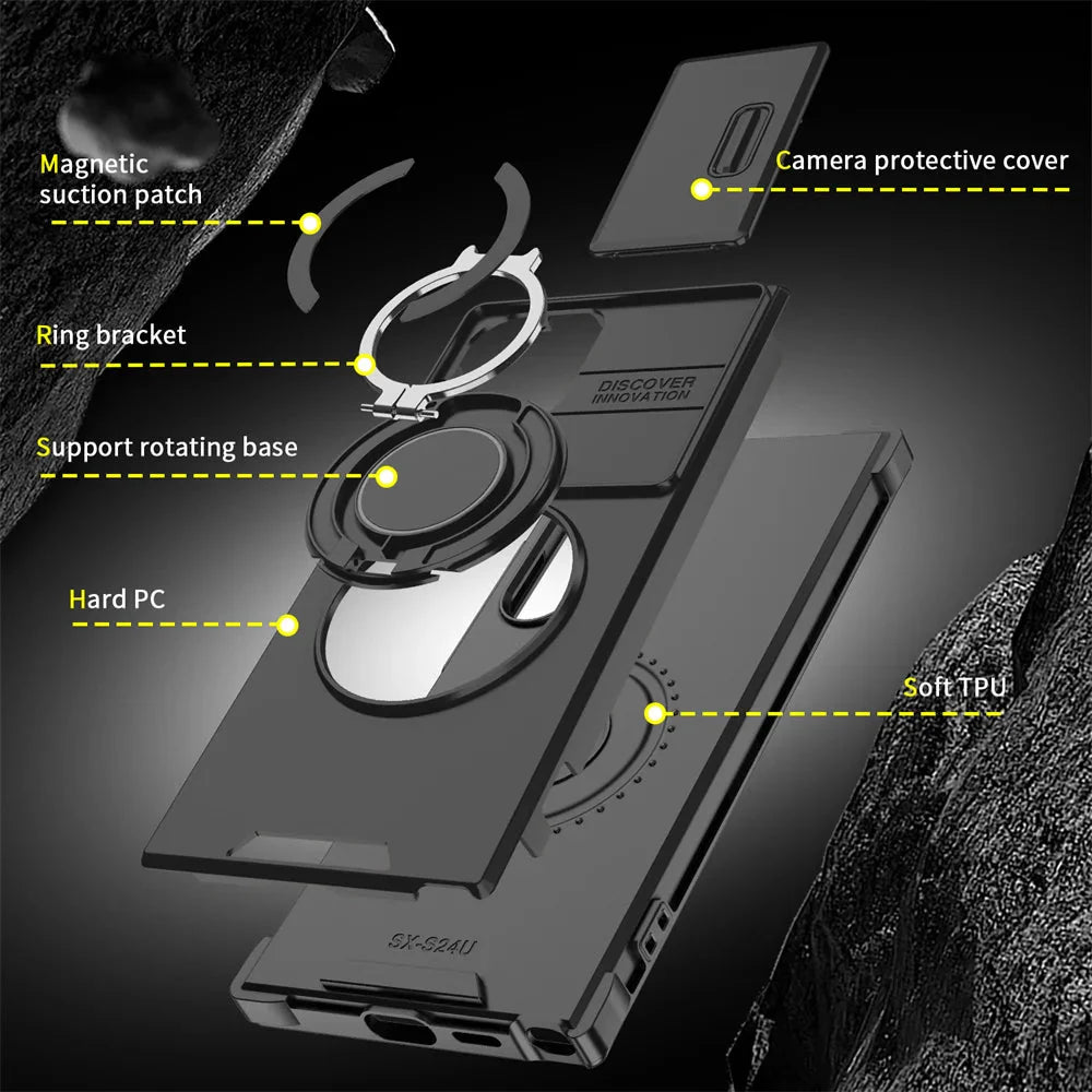Slide Camera Protection Magsafe Case for Samsung S25 S24 S23 THEROXYMOB