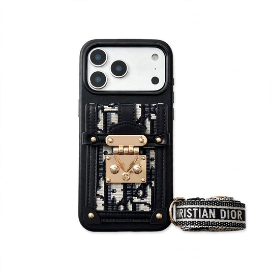 Fashion Dior Crossbody Phone Case for iPhone 13-18 Pro & Pro Max
