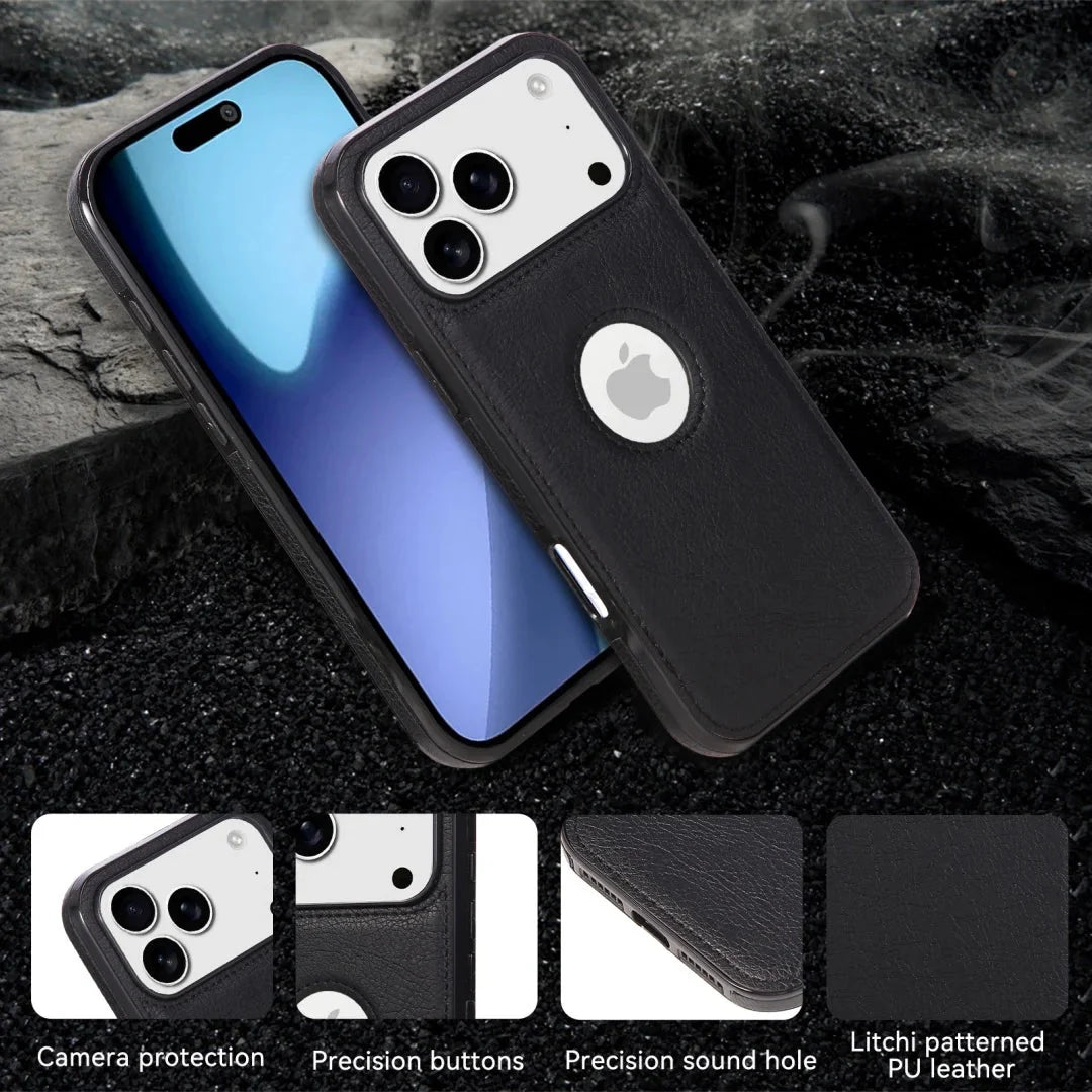Luxury High Quality PU Leather Mobile Phone Case For iPhone 17 /16 /15 /14 THEROXYMOB
