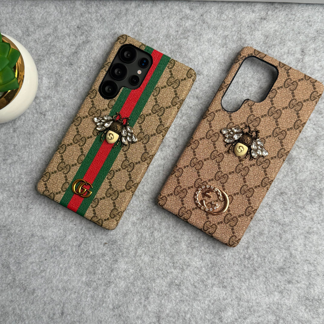 Luxury GG Brand 3D BEE Design Case For Samsung Galaxy