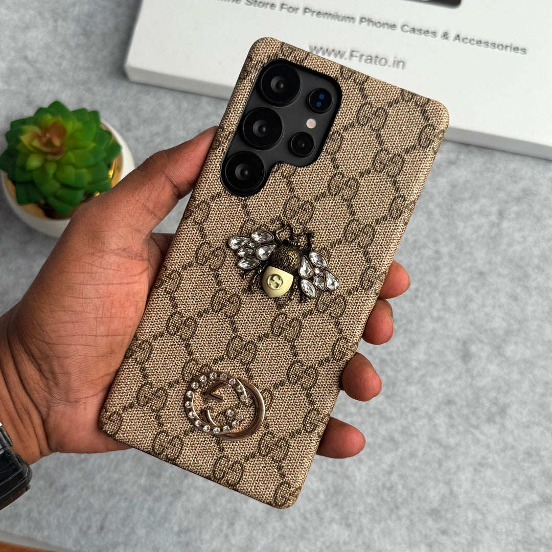 Luxury GG Brand 3D BEE Design Case For Samsung Galaxy