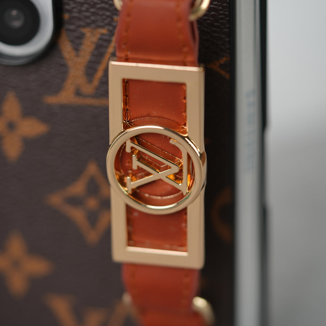 Luxury Brand Strap Holder Case For Samsung Z Fold 7-4