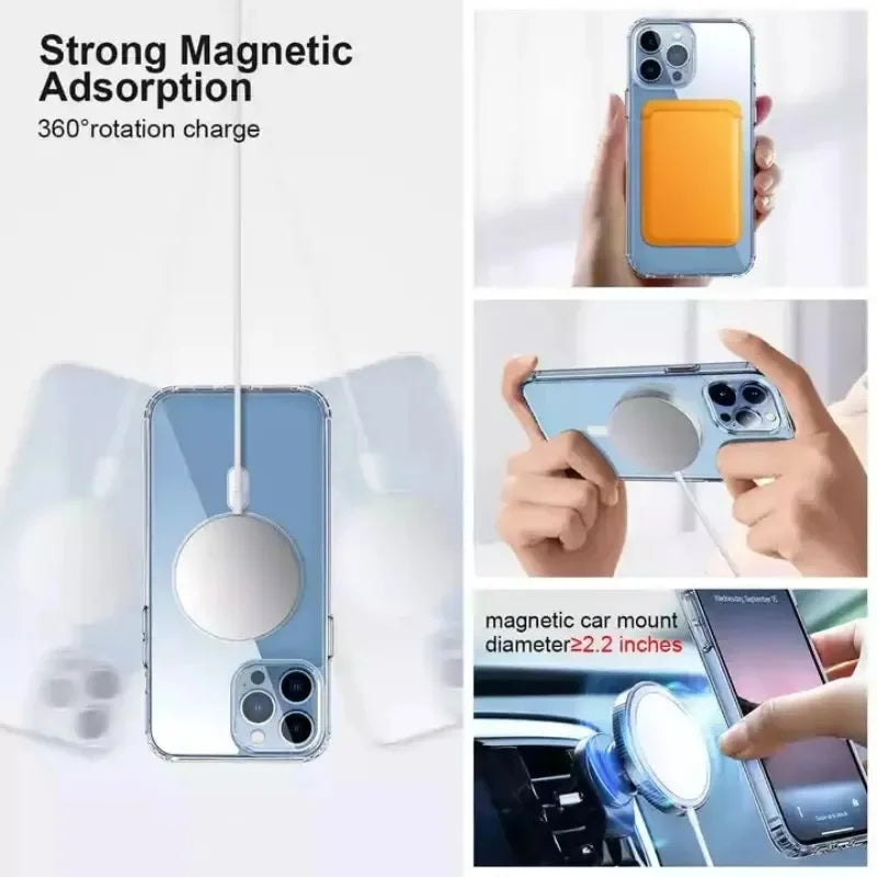 Clear  Magsafe Cover for Iphone 16  15 14