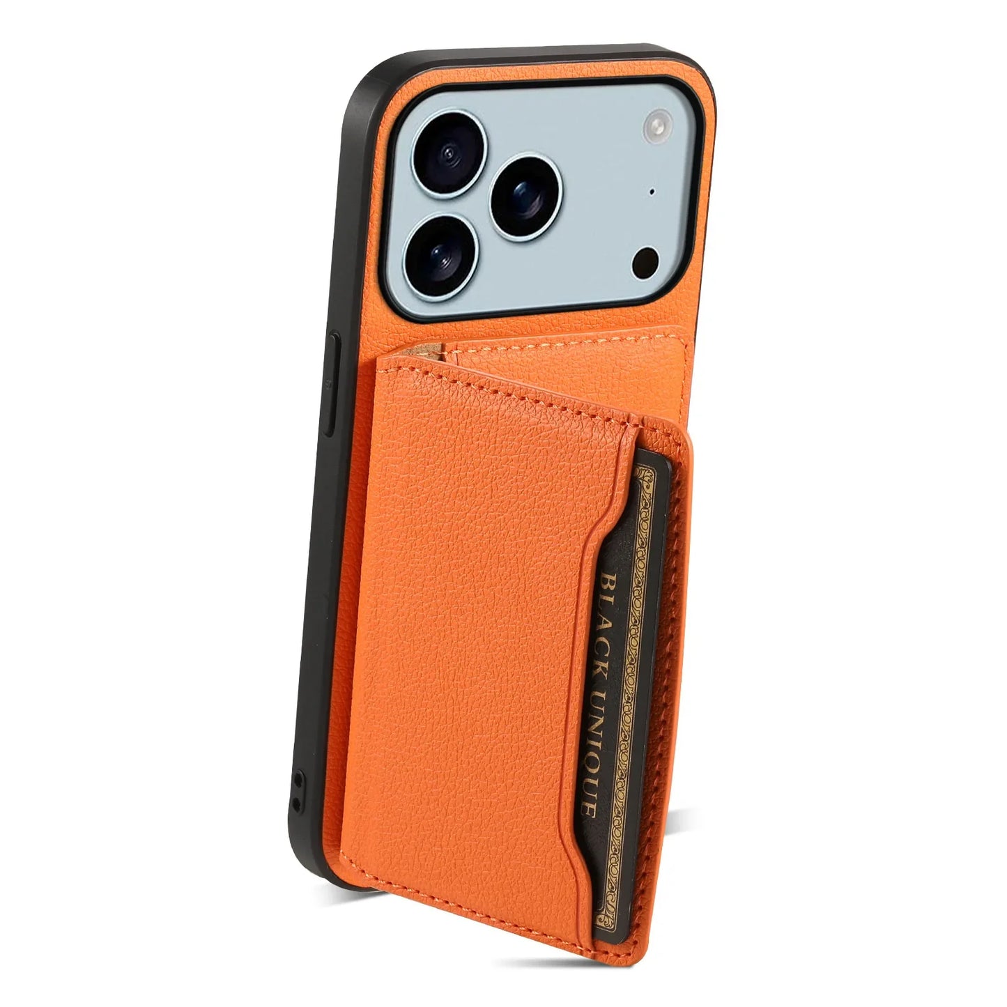 Leather Phone Case Magnetic Card Holder For iPhone 17 / 16 / 15 /14