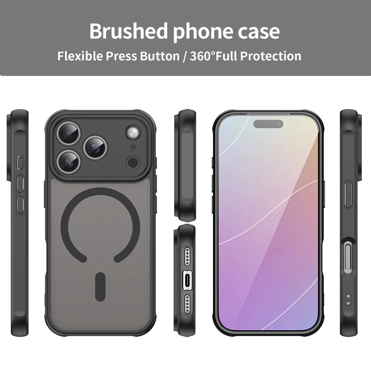 Shockproof Skin feel Matte Translucent Magnetic Case For iPhone 17 /16 /15 /14 THEROXYMOB