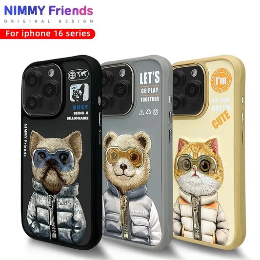 Super 3D cute Animal Case For Iphone 16 15 14