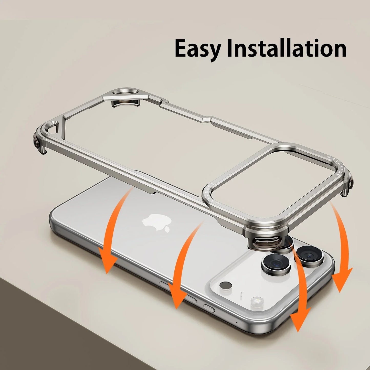Frameless Case Metal Shockproof Phone Cover Aluminum Alloy Anti-Drop Shells For iPhone 17 / 16 / 15 / 14