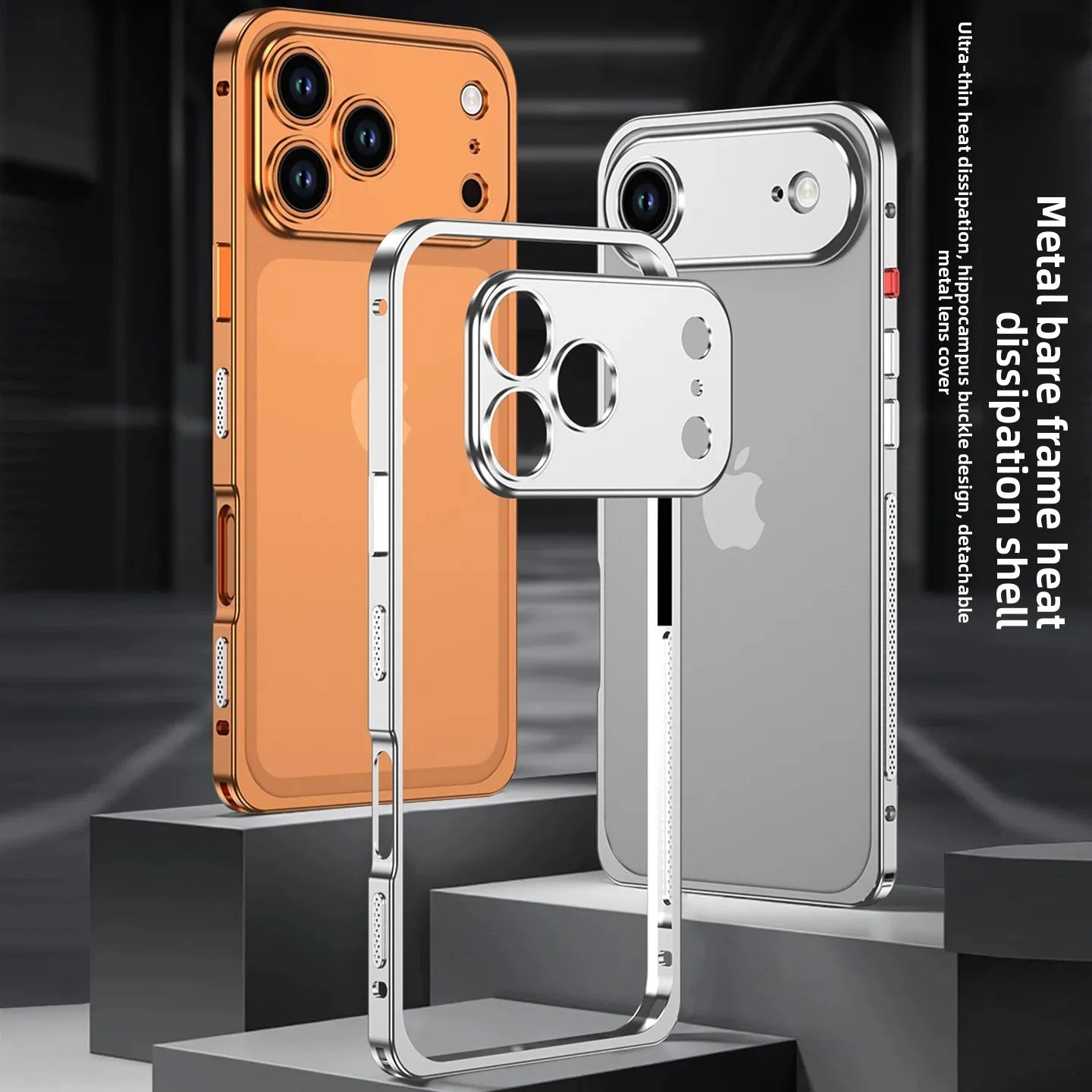 Luxury Original Colour Rugged Aluminum Alloy Slim Frame Case Metal Lens Frame Cold Cut Protect Cover For iPhone 17/ 16 /15 /14