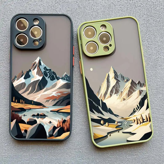 Mountain Peaks Landscape Phone Case for iPhone 16 15 14