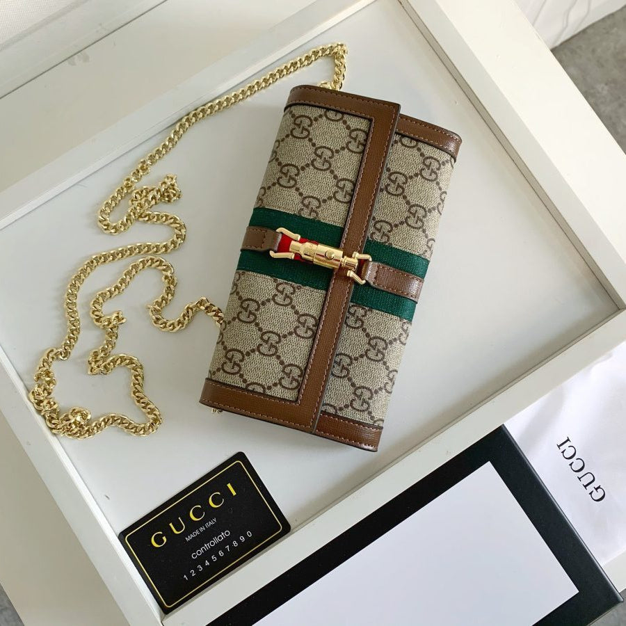 Supreme Canvas GUCCI Chain Wallet Bag