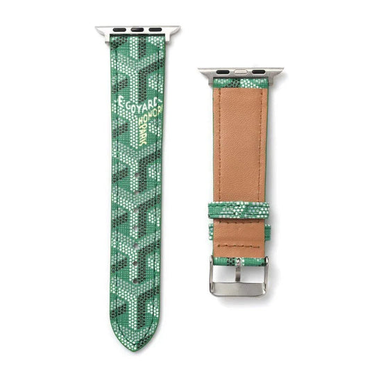 Luxury Green GYD Monogram Watch Strap for Apple Watch