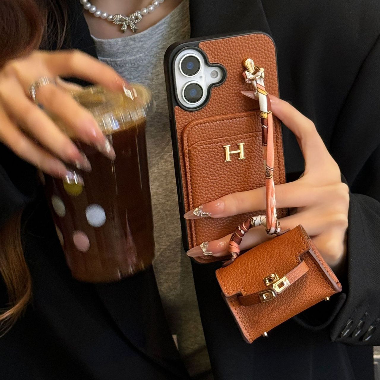 Luxury Hermes Case With Airpods Case For iPhone