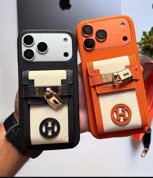 Hermes Luxury Leather Phone Case For iPhone 17-12