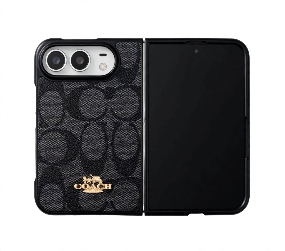 Classic CH Monogram Canvas Case for iPhone Duo