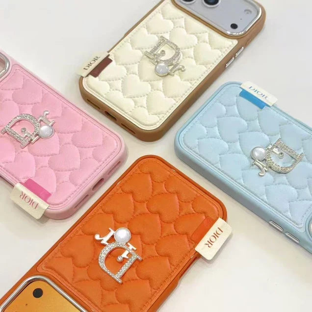 Luxury DR Case With Heart Logo For iPhone 12-18 Pro & Pro Max