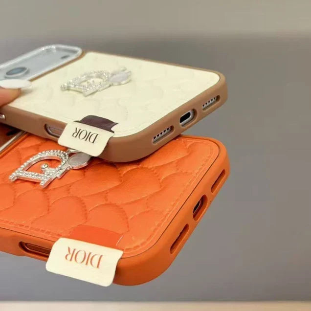 Luxury DR Case With Heart Logo For iPhone 12-18 Pro & Pro Max