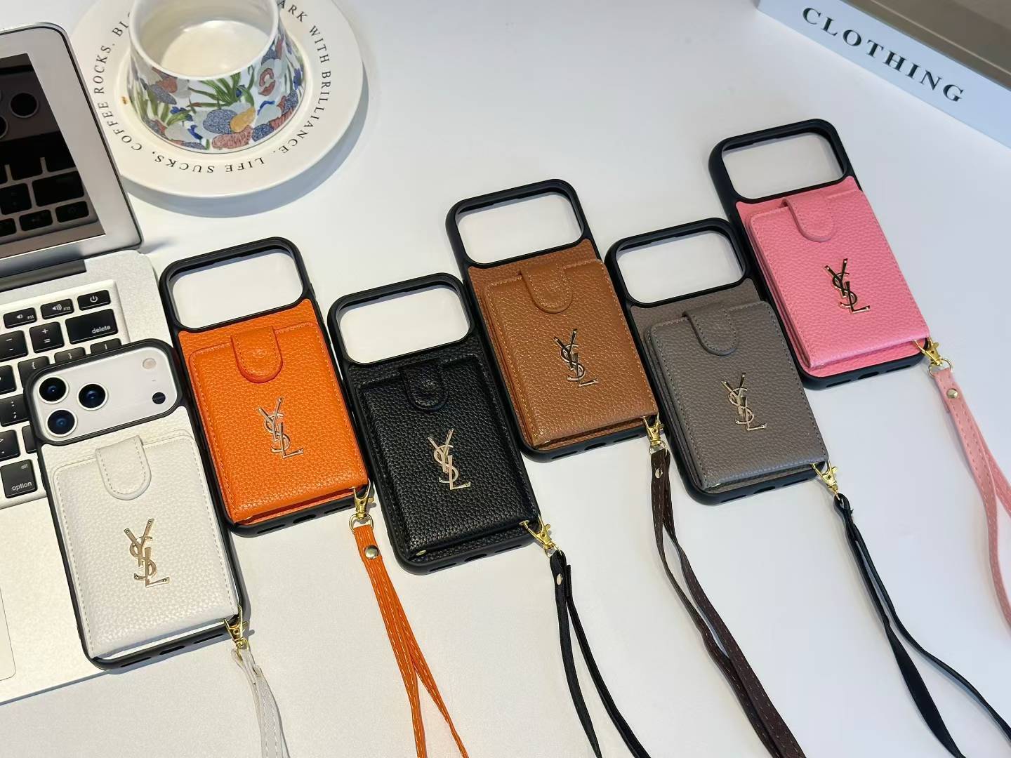 YSL Premium Case Card Holder For iPhone 17 theroxymob